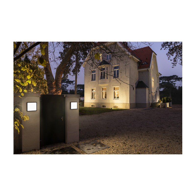 AINOS SENSOR applique et plafonnier extérieur carré anthracite