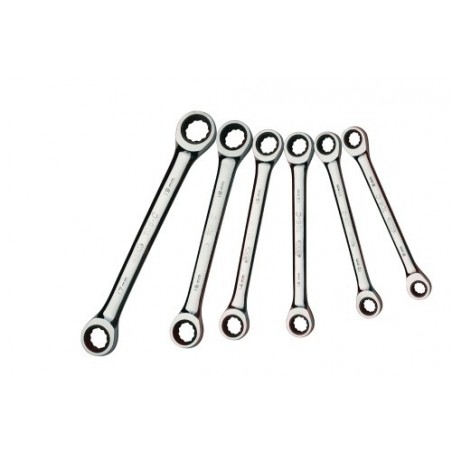 JEU DE 6 CLES POLYGONALES A CLIQUET 8 A 19 MM