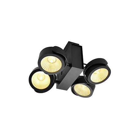 TEC KALU quad, applique/plafonnier, noir, LED 60W, 60°, 3000K