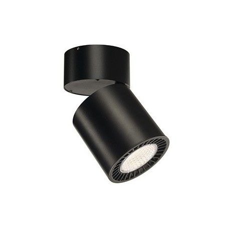 SUPROS CL plafonnier, rond, noir, 2100lm 3000K SLM LED 60° réflecteurs