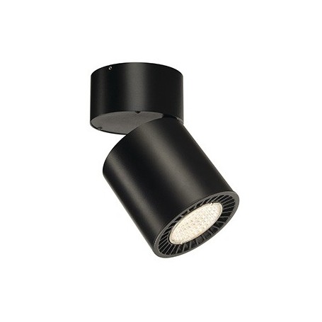 SUPROS CL plafonnier rond, noir, 3150lm, 3000K, SLM LED, réflect 60°