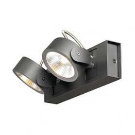 KALU LED 2 applique/plafonnier, noir, LED 34W, 3000K, 60°