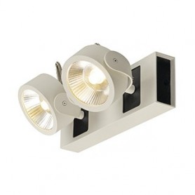 KALU LED 2 applique/plafonnier, blanc/noir, LED 34W, 3000K, 60°