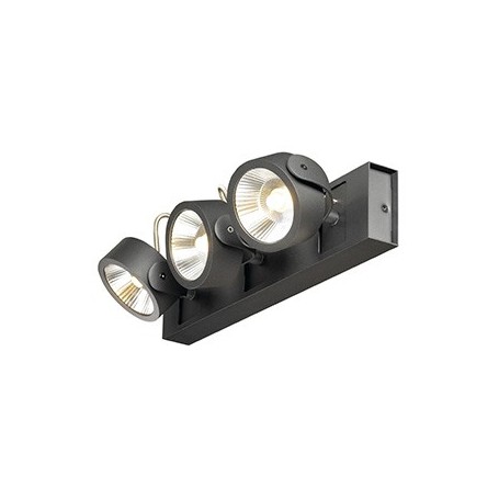 KALU LED 3 applique/plafonnier, noir, LED 47W, 3000K, 60°