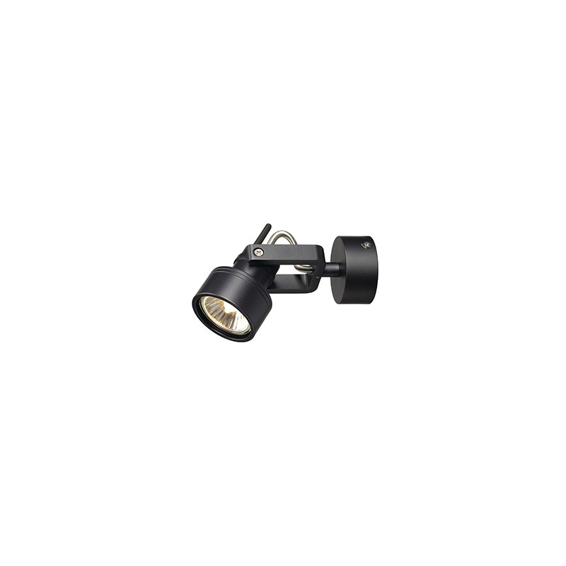 Lampe De Lecture SLV Inda, Applique Et Plafonnier, Noir Mat, Gu10 Max. 50w