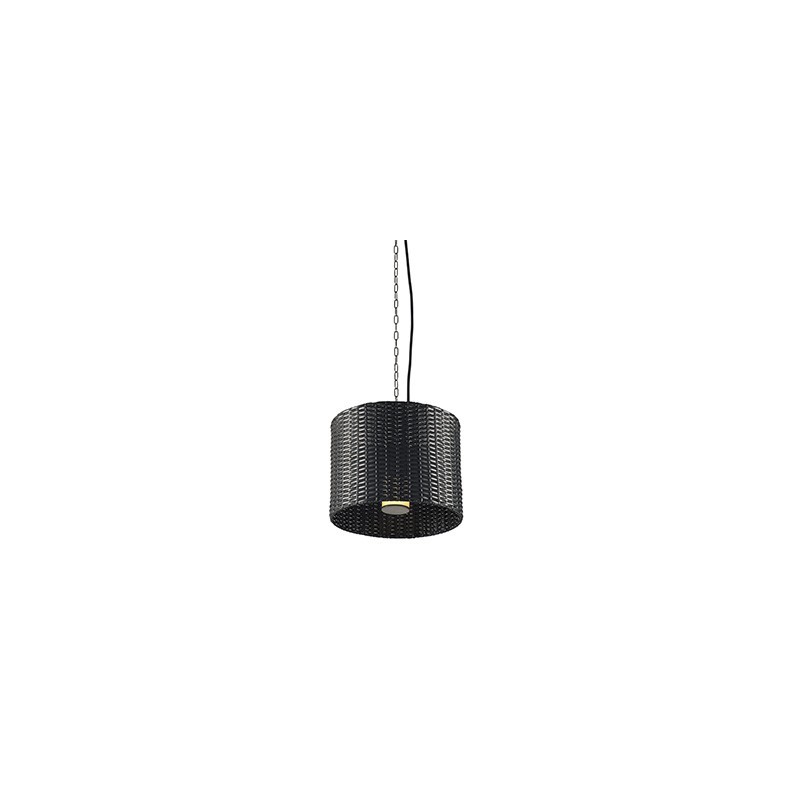 ADEGAN MANILA, suspension anthracite E27 24W, chaîne & mousqueton i...