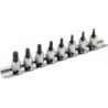 RACK 8 DOUILLES TORX 1/4''