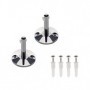 Supports courts pour câble tendu T.B.T, chrome, 2 pièces, 6 cm