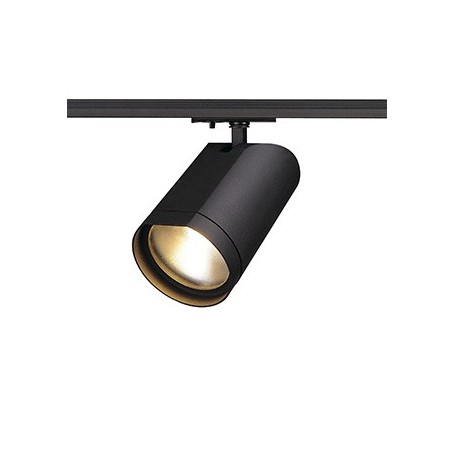 BILAS, spot rond, noir, LED 15W, 2700K, 60°, adaptateur 1 all inclus