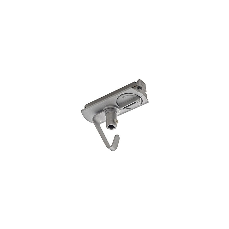 Adaptateur pour rail 1 allumage 230V, gris argent, électrique, croc...