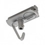 Adaptateur pour rail 1 allumage 230V, gris argent, électrique, crochet inclus