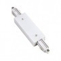 Connecteur droit pour rail 1 allumage 230V, blanc, avec alimentation