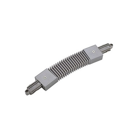 Connecteur flexible pour rail 1 allumage 230V, gris argent