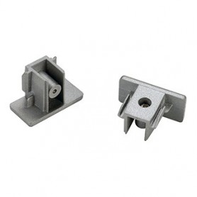 Embouts pour rail 1 allumage 230V, gris argent, 2 pièces