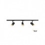 NOBLO SPOT, kit rail 1 allumage, intérieur, noir, LED, 22,5W, 2700K, 3 spots, 2 rails de 1m,1 connecteur et 2 embouts inclus