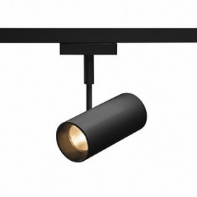 REVILO LED spot, noir,  9,7W, 2700K,15°, adaptateur rail 2 allumages