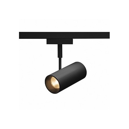 REVILO LED spot, noir,  9,7W, 2700K,15°, adaptateur rail 2 allumages