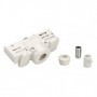 EUTRAC adaptateur pour rail encastrable 3 all,blanc RAL 9016,accessoires de montage inclus