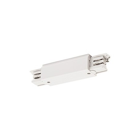 S-TRACK Connecteur longitudinal avec possibilité d´alimentation, blanc RAL 9016