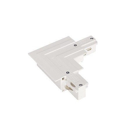 EUTRAC connecteur 90° rail 3 all à encastrer, blanc RAL 9016 terre extérieure