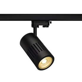 STRUCTEC LED 24W, Noir, 3000K, 36°, adapt rail 3 all. inclus
