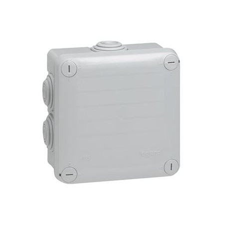 Boîte de dérivation carrée Plexo dimensions 105x105x55mm - gris RAL7035 - LEG092022
