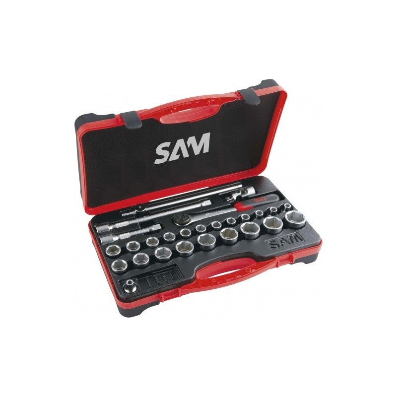 KS TOOLS | Coffret 22 douilles et accessoires 1/2 CHROMEmat | 911.0622