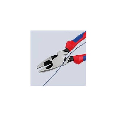 Knipex Pince Universelle Lineman's Pliers 240 Mm - Forte Démultiplication, Modèle Américain Gainé Antidérapant