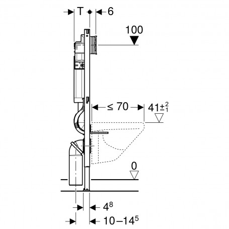 Bati-support Geberit Duofix pour WC suspendu, 112 cm, avec réservoi