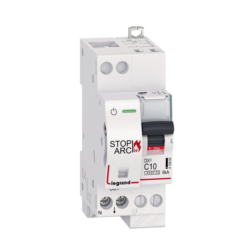 Disjoncteur DX³ STOP ARC 4500 6kA arrivée haute auto et sortie bass...