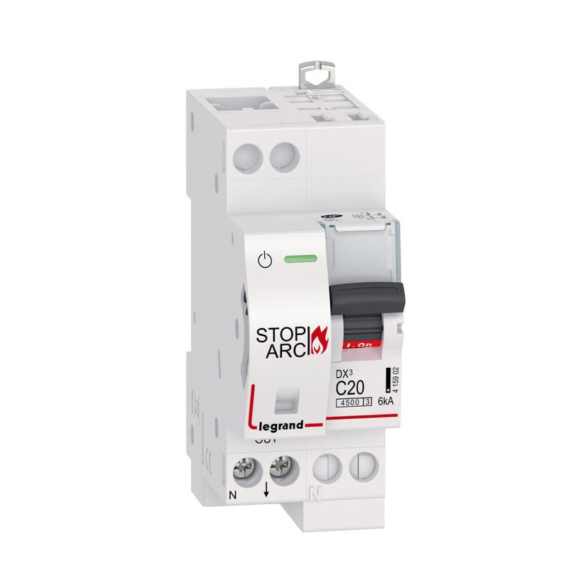 Disjoncteur DX³ STOP ARC 4500 6kA arrivée haute auto et sortie bass...