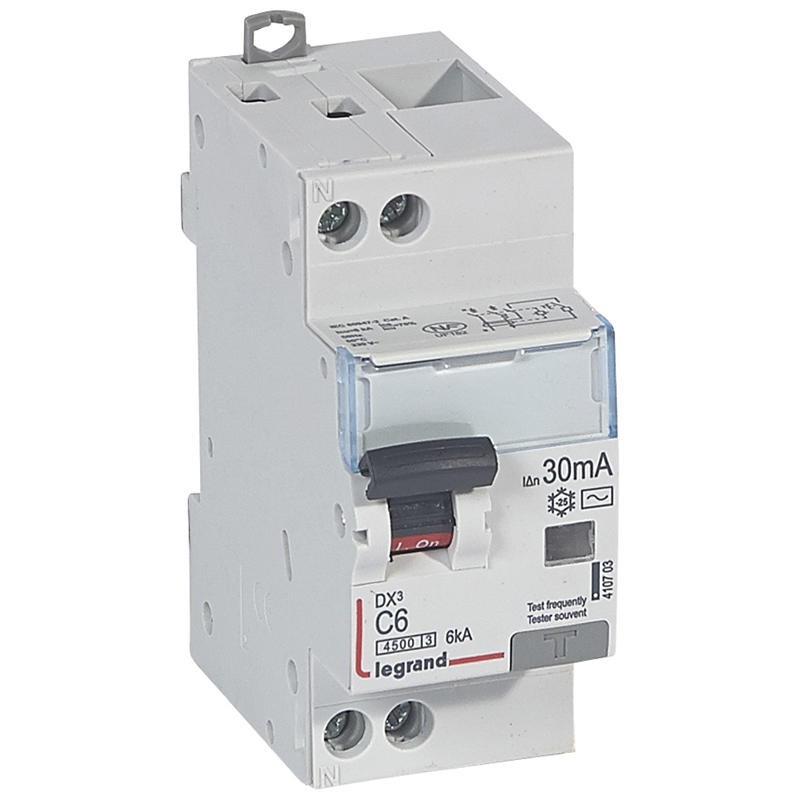 Disjoncteur diff DX³4500 arrivée haute et départ bas à vis U+N 230V...