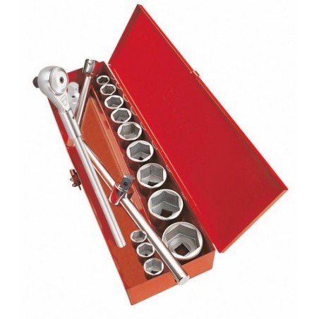 COFFRET DOUILLES ET ACCESSOIRES 3/4'' - 17 OUTILS