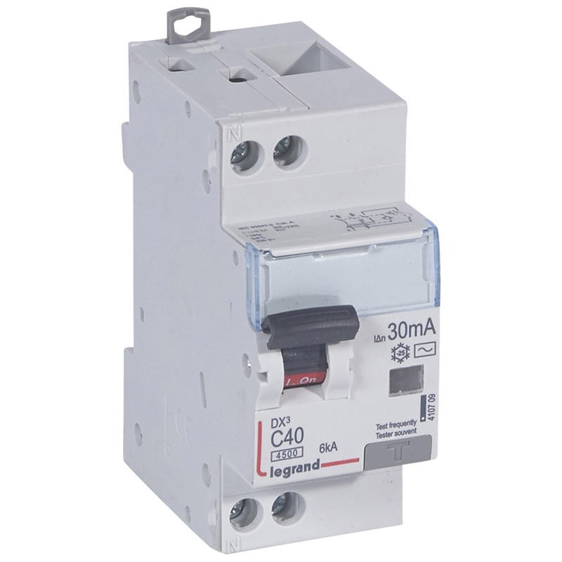 Disjoncteur diff DX³4500 arrivée haute et départ bas à vis U+N 230V...