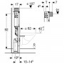 Bâti-support Geberit Duofix pour WC suspendu, 98 cm, avec réservoir à encastrer Omega 12 cm, autoportant - 111.036.00.1