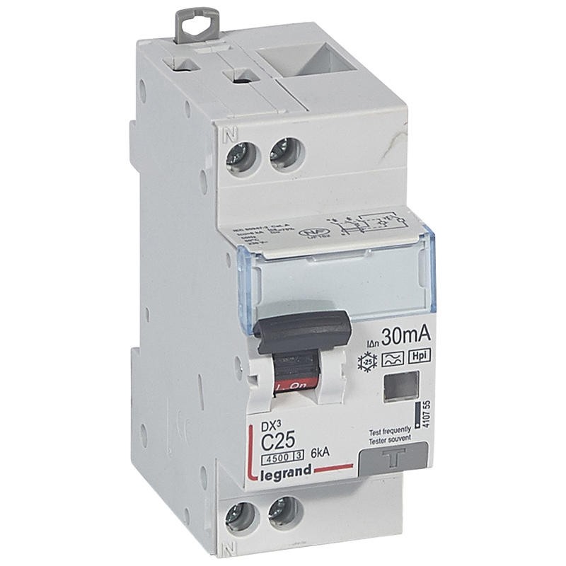 Disjoncteur diff DX³4500 arrivée haute et départ bas à vis U+N 230V...