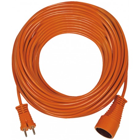 Rallonge électrique orange 20m de câble H05VV-F 2x1,5