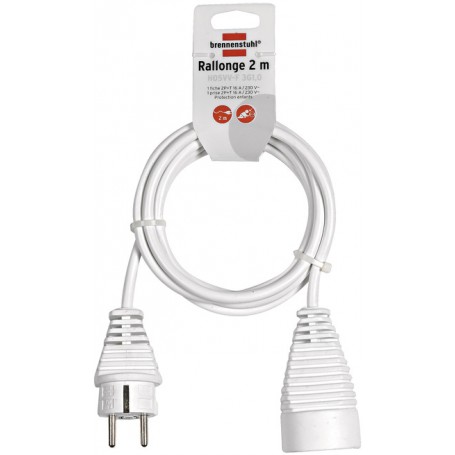 Rallonge électrique 2m de câble H05VV-F 3G1,0