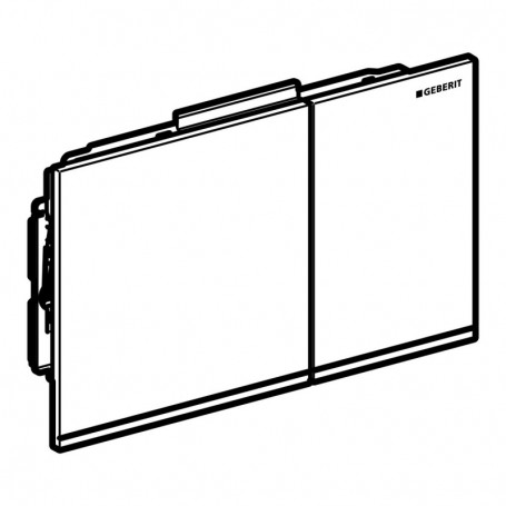 Plaque de déclenchement Geberit Sigma60 pour rinçage double touche - 243.415.SJ.1 - GEBERIT | GENMA