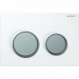 Plaque de déclenchement Geberit Omega20 pour rincage double touche: blanc