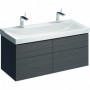 Meuble bas Geberit Xeno² pour lavabo de largeur à partir de 120 cm avec quatre tiroirs - 500.518.43.1 - GEBERIT | GENMA