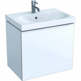 Meuble bas Geberit Acanto pour lavabo un tiroir et un tiroir intérieur compact siphon - 500.614.01.2 - GEBERIT | GENMA