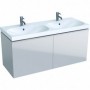Meuble bas Geberit Acanto pour lavabo double deux tiroirs siphon - 500.613.JL.2 - GEBERIT | GENMA
