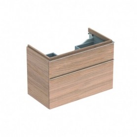 Meuble bas Geberit iCon pour lavabo avec deux tiroirs Mélamine structuré bois/Chêne naturel - 841392000 - GEBERIT | GENMA