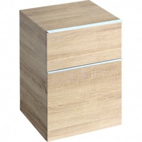 Meuble latéral bas Geberit iCon avec deux tiroirs Mélamine structuré bois/Chêne naturel - 841047000 - GEBERIT | GENMA
