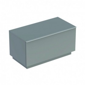 Meuble latéral bas Geberit iCon avec un tiroir au sol Laqué ultra-brillant / Platine - 840092000 - GEBERIT | GENMA