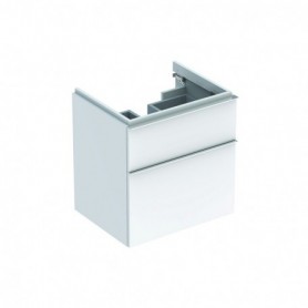 Meuble bas Geberit iCon pour lavabo avec deux tiroirs Laqué ultra-brillant/Blanc - 840360000 - GEBERIT | GENMA