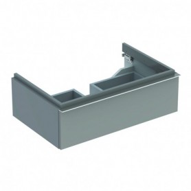 Meuble bas Geberit iCon pour lavabo avec un tiroir Laqué ultra-brillant / Platine - 840277000 - GEBERIT | GENMA