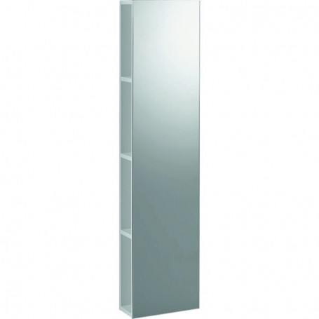 Etagère Geberit iCon avec miroir: B:28cm H:120cm T:14cm Laqué ultra-brillant / Blanc - 840028000 - GEBERIT | GENMA