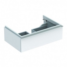 Meuble bas Geberit iCon pour lavabo avec un tiroir: B:74cm H:24cm T:47.7cm Laqué mat / Blanc - 841275000 - GEBERIT | GENMA